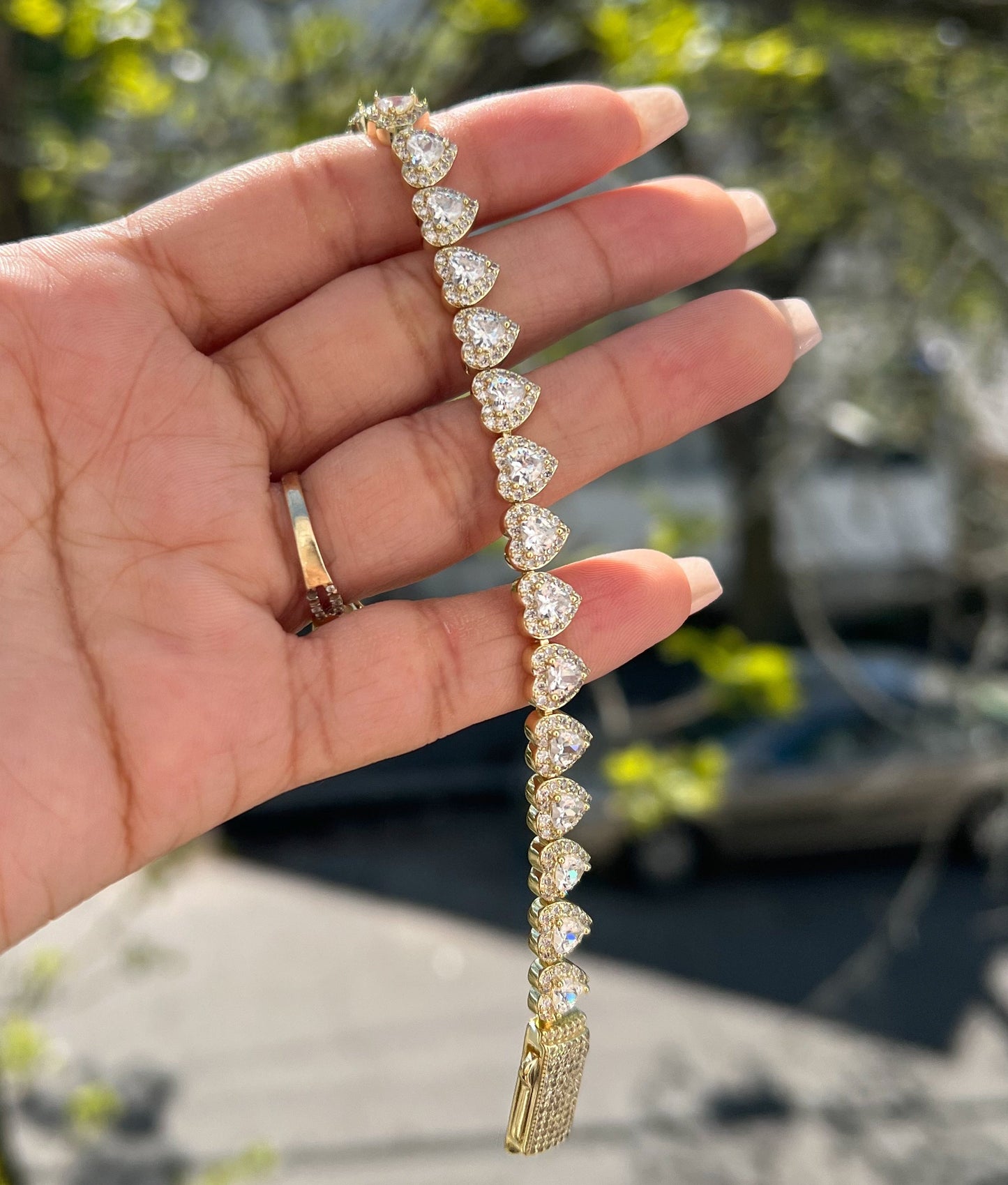 MARY HEART TENNIS BRACELET