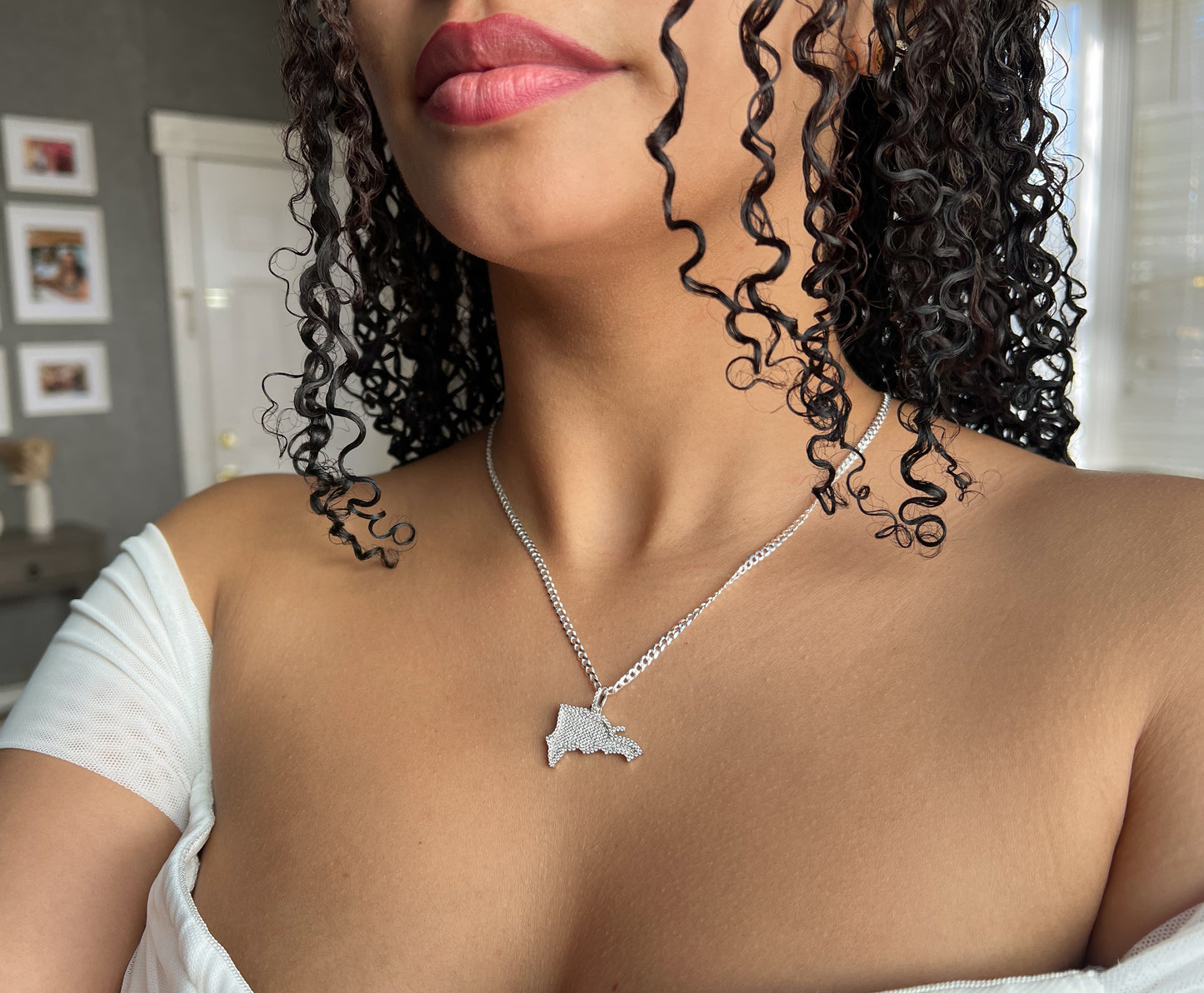 DOMINICAN MAP NECKLACE