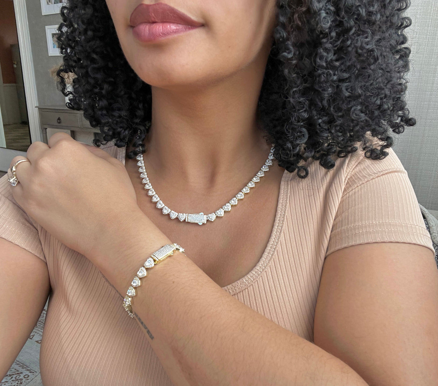 MARY HEART TENNIS BRACELET