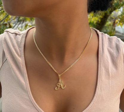 CUSTOM CURSIVE INITIAL NECKLACE