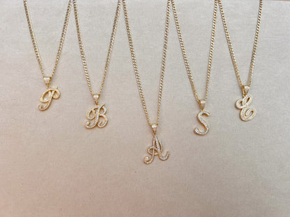 CUSTOM CURSIVE INITIAL NECKLACE